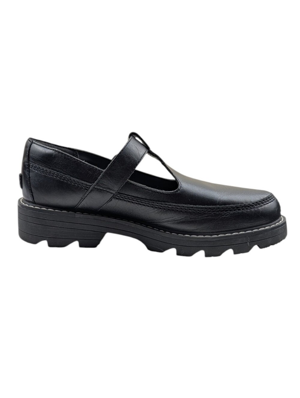 Sorel Revel Ave Black Leather Mary Jane Lug Sole Shoes Women's Size 11 EUC - Picture 6 of 13